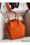 Hermes Lindy 26 Handmade Bag In Orange Clemence Leather