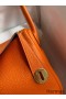 Hermes Lindy 26 Handmade Bag In Orange Clemence Leather
