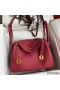 Hermes Lindy 26 Handmade Bag In Ruby Clemence Leather