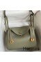 Hermes Lindy 26 Handmade Bag In Sauge Clemence Leather