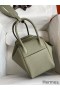 Hermes Lindy 26 Handmade Bag In Sauge Clemence Leather