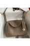 Hermes Lindy 26 Handmade Bag In Taupe Clemence Leather