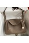 Hermes Lindy 26 Handmade Bag In Taupe Clemence Leather