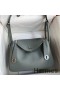 Hermes Lindy 26 Handmade Bag In Vert Amande Clemence Leather