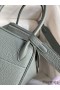 Hermes Lindy 26 Handmade Bag In Vert Amande Clemence Leather