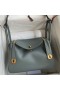 Hermes Lindy 26 Handmade Bag In Vert Amande Evercolor Leather