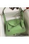 Hermes Lindy 26 Handmade Bag In Vert Criquet Swift Calfskin