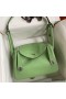 Hermes Lindy 26 Handmade Bag In Vert Criquet Swift Calfskin