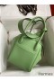 Hermes Lindy 26 Handmade Bag In Vert Criquet Swift Calfskin