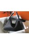 Hermes Lindy 26cm Bag In Black Clemence Leather
