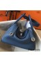Hermes Lindy 26cm Bag In Blue Agate Clemence Leather PHW