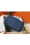 Hermes Lindy 26cm Bag In Blue Agate Clemence Leather PHW