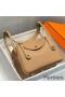 Hermes Lindy 26cm Bag In Chai Clemence Leather GHW