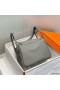 Hermes Lindy 26cm Bag In Gris Meyer Clemence Leather GHW