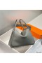 Hermes Lindy 26cm Bag In Gris Meyer Clemence Leather GHW