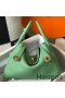 Hermes Lindy 26cm Bag In Vert Criquet Clemence Leather GHW