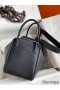 Hermes Lindy 30 Handmade Bag In Black Clemence Leather