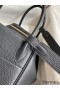 Hermes Lindy 30 Handmade Bag In Black Clemence Leather