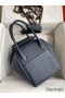Hermes Lindy 30 Handmade Bag In Blue Nuit Clemence Leather
