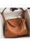 Hermes Lindy 30 Handmade Bag In Gold Evercolor Leather