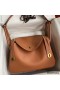 Hermes Lindy 30 Handmade Bag In Gold Evercolor Leather