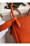 Hermes Lindy 30 Handmade Bag In Orange Clemence Leather