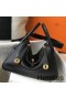 Hermes Lindy 30cm Bag In Black Clemence Leather GHW
