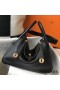Hermes Lindy 30cm Bag In Black Clemence Leather GHW