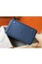 Hermes Lindy 30cm Bag In Blue Agate Clemence Leather PHW