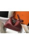Hermes Lindy 30cm Bag In Bordeaux Clemence Leather GHW