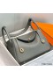 Hermes Lindy 30cm Bag In Gris Meyer Clemence Leather GHW