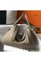 Hermes Lindy 30cm Bag In Gris Tourterelle Clemence Leather GHW