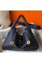 Hermes Lindy 30cm Bag In Navy Blue Clemence Leather GHW