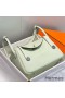 Hermes Lindy 30cm Bag In Vert Fizz Clemence Leather PHW
