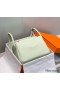 Hermes Lindy 30cm Bag In Vert Fizz Clemence Leather PHW