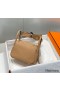 Hermes Lindy Mini Bag In Chai Clemence Leather GHW