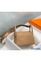 Hermes Lindy Mini Bag In Chai Clemence Leather GHW