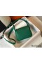 Hermes Lindy Mini Bag In Green Clemence Leather GHW