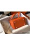 Hermes Lindy Mini Bag In Orange Clemence Leather GHW