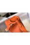 Hermes Lindy Mini Bag In Orange Clemence Leather GHW