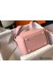 Hermes Lindy Mini Bag In Pink Clemence Leather GHW