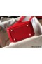 Hermes Lindy Mini Bag In Red Clemence Leather GHW
