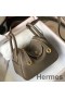 Hermes Lindy Mini Bag In Taupe Clemence Leather GHW