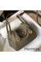 Hermes Lindy Mini Bag In Taupe Clemence Leather GHW
