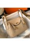 Hermes Lindy Mini Bag In Trench Clemence Leather GHW