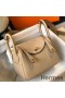 Hermes Lindy Mini Bag In Trench Clemence Leather GHW