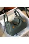Hermes Lindy Mini Bag In Vert Amande Clemence Leather GHW