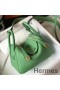 Hermes Lindy Mini Bag In Vert Criquet Clemence Leather GHW