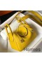 Hermes Lindy Mini Bag In Yellow Clemence Leather GHW