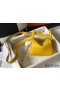 Hermes Lindy Mini Bag In Yellow Clemence Leather GHW